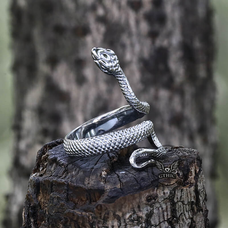 Vintage Snake Stainless Steel Ring