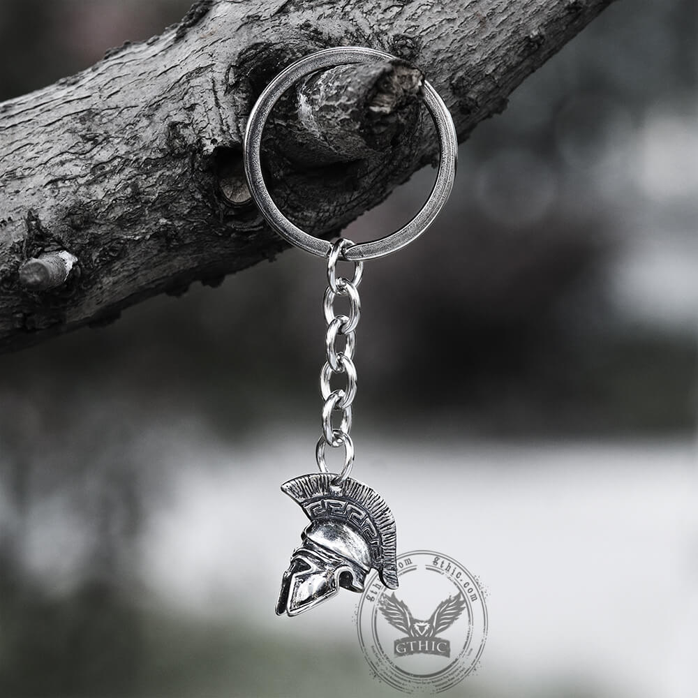 Vintage Spartan Helmet Brass Cufflinks Tie Clip