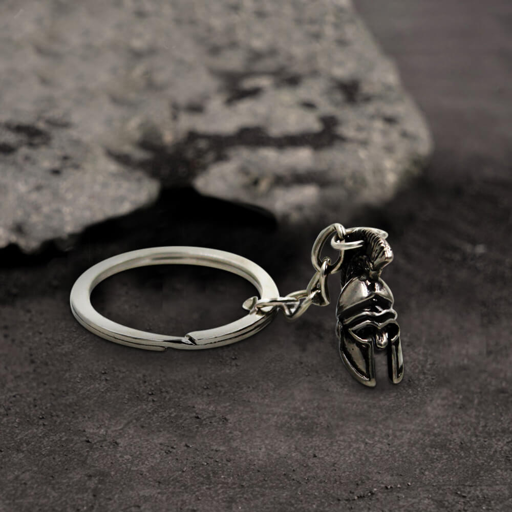 Vintage Spartan Helmet Copper Cufflinks Tie Clip 03 | Gthic.com