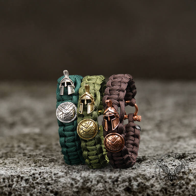 Vintage Spartan Warrior 7 Core Paracord Bracelet | Gthic.com