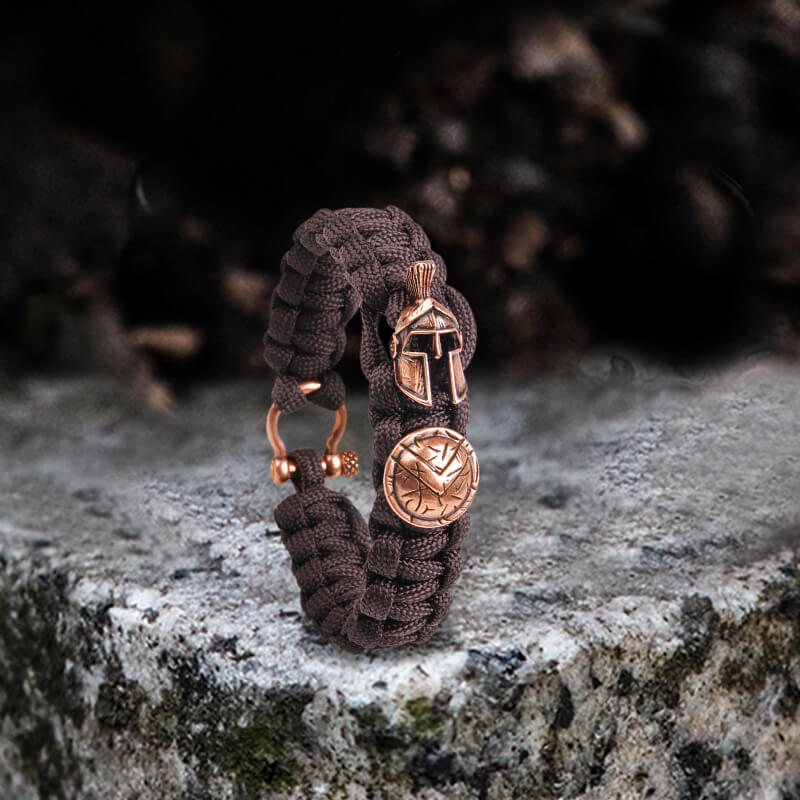 Vintage Spartan Warrior 7 Core Paracord Bracelet | Gthic.com