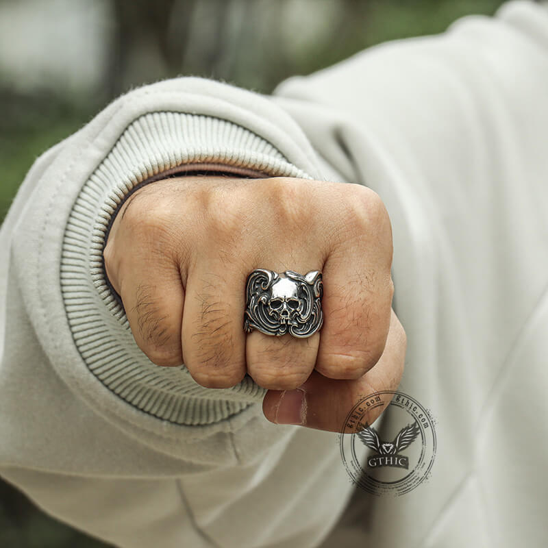 Vintage Spindrift RVS Skull Ring