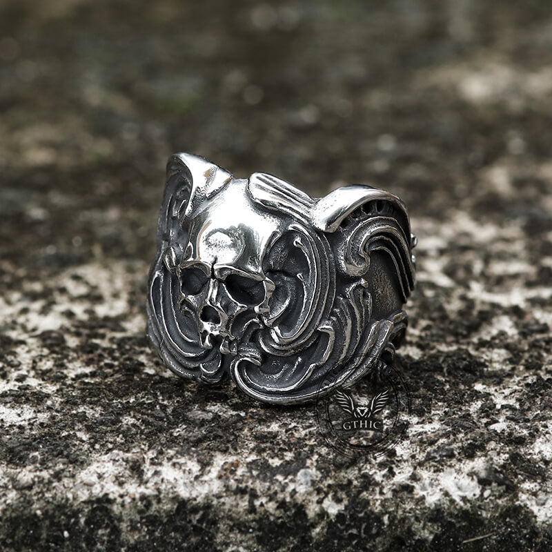 Vintage Spindrift RVS Skull Ring