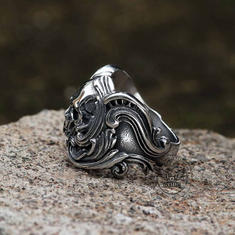 Vintage Spindrift Stainless Steel Skull Ring