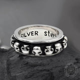Vintage Spinning Skull Punk Sterling Silver Ring 03 | Gthic.com