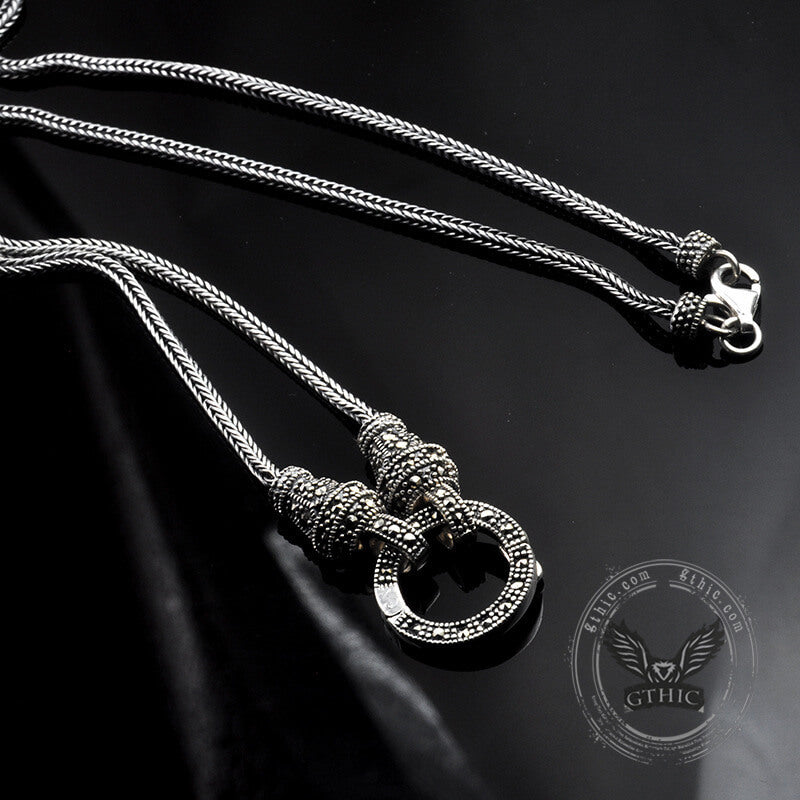 Vintage Sterling Silver Foxtail Chain | Gthic.com
