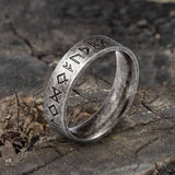 Vintage Viking Runes Stainless Steel Ring 03 | Gthic.com