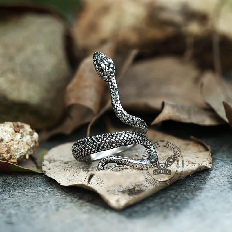 Vintage Snake Stainless Steel Ring