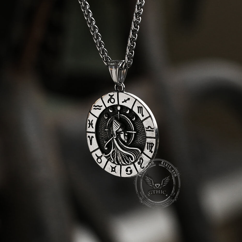 Virgo Stainless Steel Pendant 03 | Gthic.com