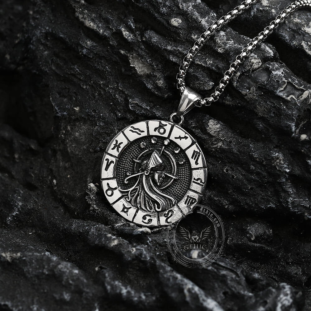 Virgo Stainless Steel Pendant 04 | Gthic.com