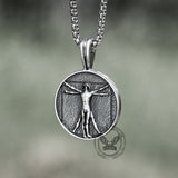 Vitruvius Man Pure Tin Necklace | Gthic.com