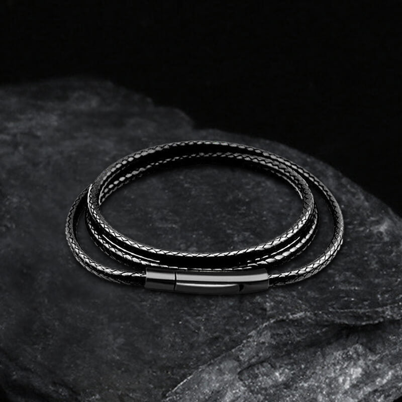 Waterproof Braided Leather Chain Necklace | Gthic.com