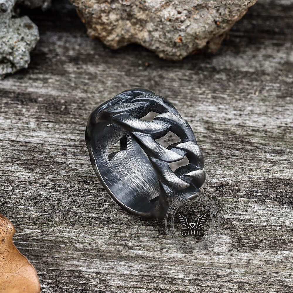 Weave Pattern Stainless Steel Ring