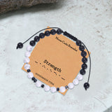 White Turquoise Morse Code Braided Bracelet | Gthic.com
