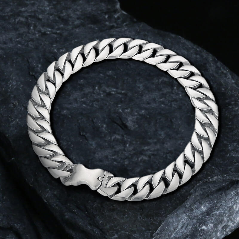 Wide Stainless Steel Cuban Link Necklace | Gthic.com