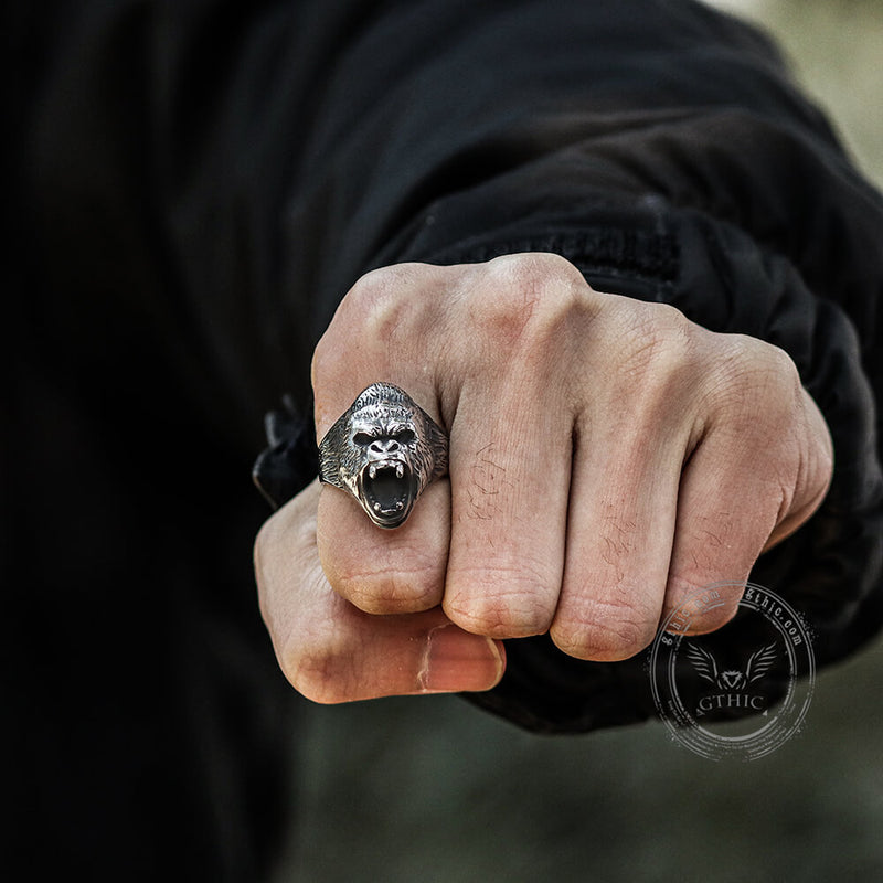 Wild Gorilla Stainless Steel Beast Ring