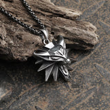 Wild Hunt Wolf Head Stainless Steel Pendant02 | Gthic.com