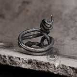 Wild Snake Stainless Steel Animal Ring