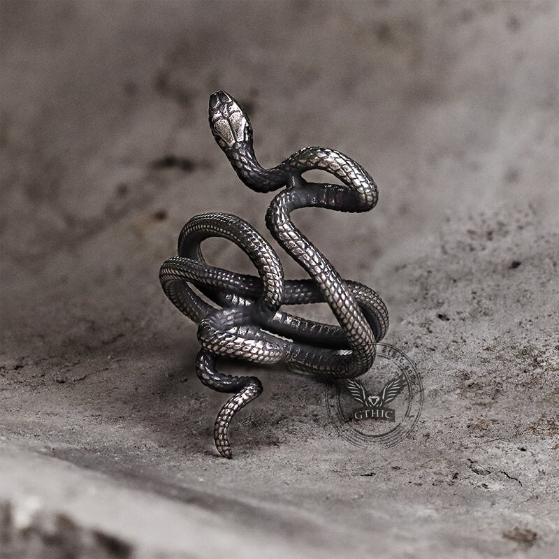 Wild Snake Stainless Steel Animal Ring