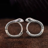 Wild Snake Sterling Silver Hoop Earrings  Gthic.com