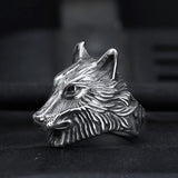 Wild Wolf 316L Stainless Steel Viking Ring - GTHIC