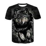Wild Wolf Polyester Skull T-shirt | Gthic.com