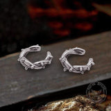 Winding Thorns Stainless Steel Ear Clips03 | Gthic.com