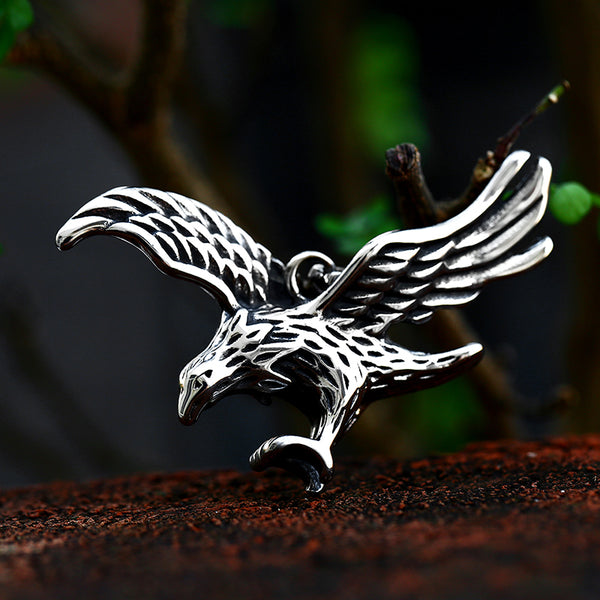 Winged Eagle Stainless Steel Pendant | Gthic.com