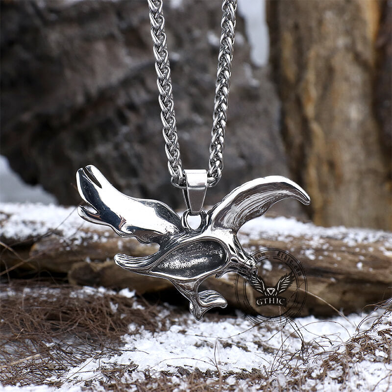 Winged Eagle Stainless Steel Pendant