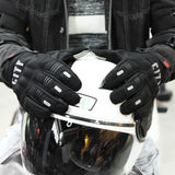 Winter Fleece Nylon Biker Gloves