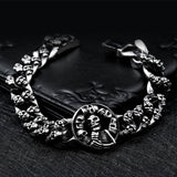 Wisdom Stainless Steel Skull Bracelet | Gthic.com
