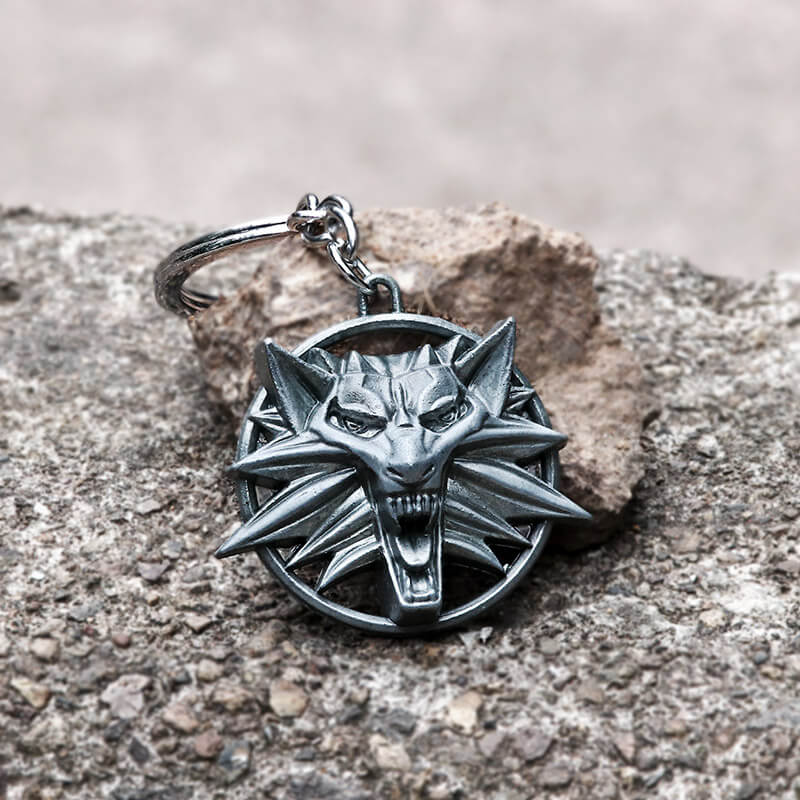 Witcher Wild Hunt Wolf Zinc Alloy Key Chain | Gthic.com