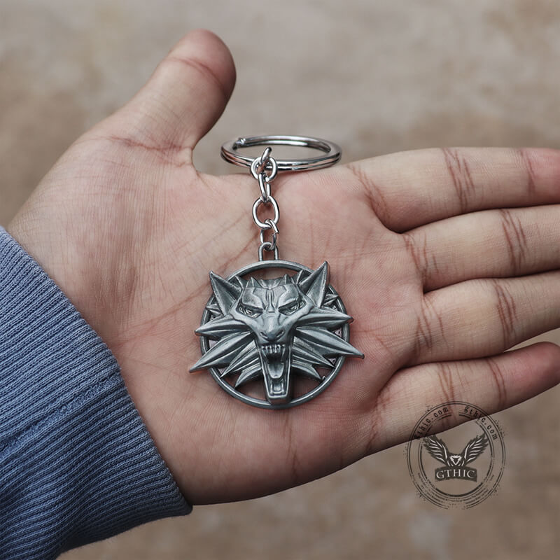 Witcher Wild Hunt Wolf Zinc Alloy Key Chain