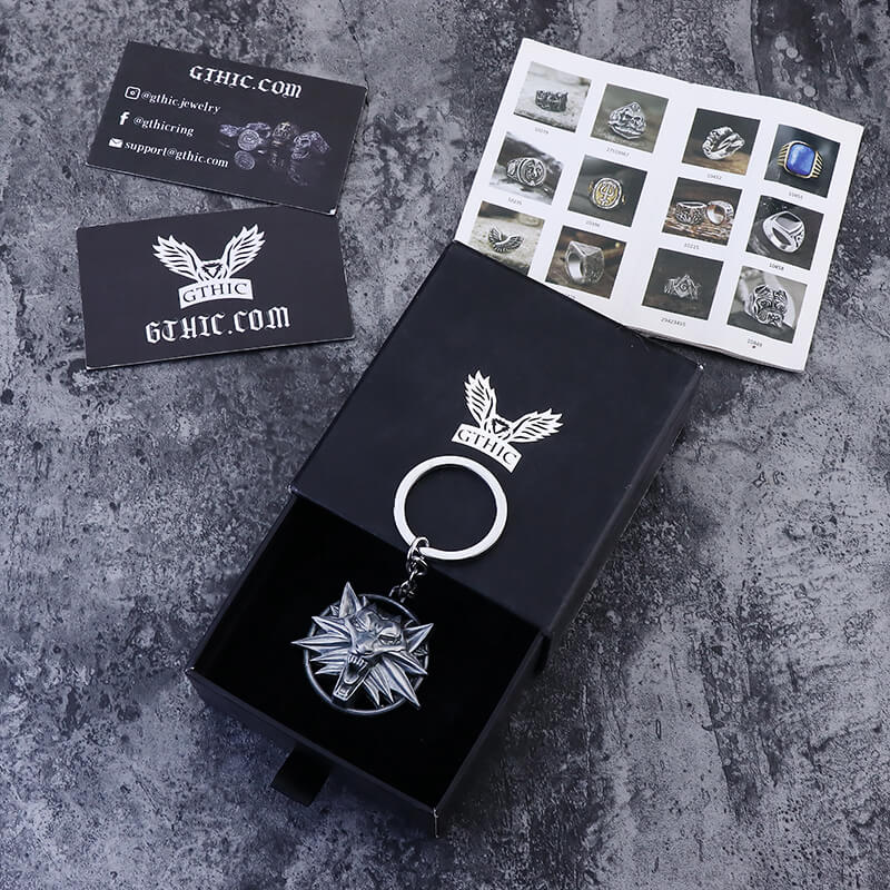 Witcher Wild Hunt Wolf Zinc Alloy Key Chain