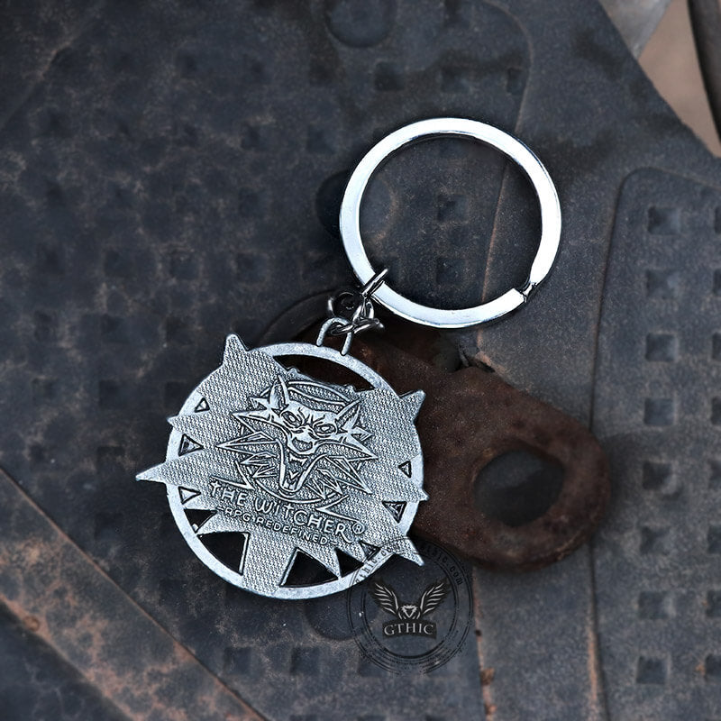 Witcher Wild Hunt Wolf Zinc Alloy Key Chain