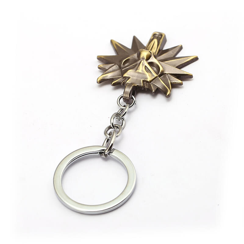 Witcher Wild Hunt Wolf Zinc Alloy Key Chain | Gthic.com