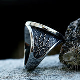 Witcher Wolf Edelstahl Wikinger Ring