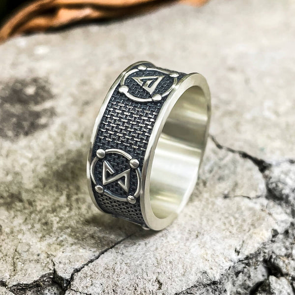 Witchers Elements Signs Sterling Silver Ring01 | Gthic.com