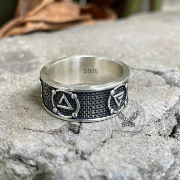 Witchers Elements Signs Sterling Silver Ring02 | Gthic.com
