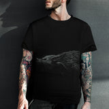 Wolf Demon Rattan Cotton T-shirt | Gthic.com