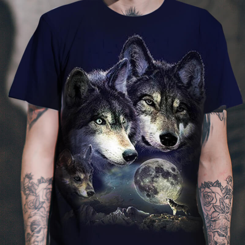 Wolf Family Polyester T-shirt