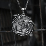 The Witcher Medallions Stainless Steel Wolf Pendant 01 | Gthic.com