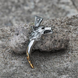 Wolf Tooth Stainless Steel Amulet Pendant | Gthic.com