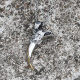Wolf Tooth Stainless Steel Amulet Pendant