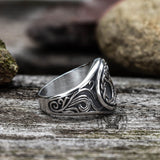 Yggdrasil Stainless Steel Viking Signet Ring 02 | Gthic.com