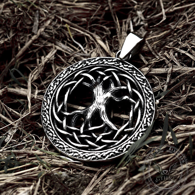 Yggdrasil Tree of Life Stainless Steel Viking Pendant 04| Gthic.com