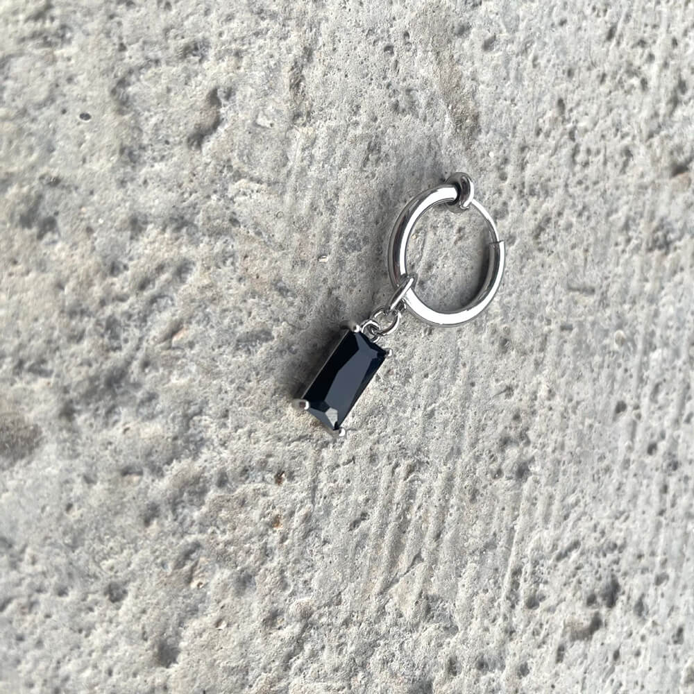 Zircon Cross Stainless Steel Drop Earrings