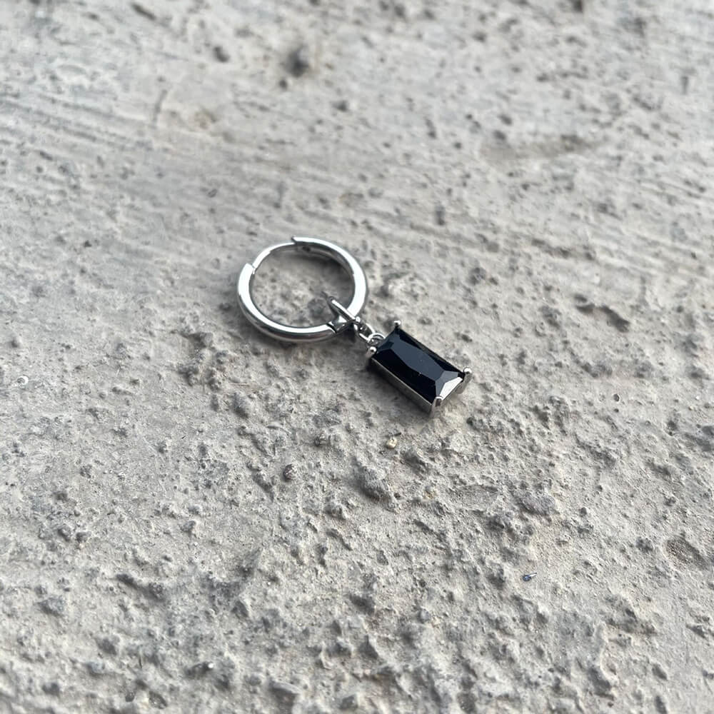 Zircon Cross Stainless Steel Drop Earrings 07 | Gthic.com